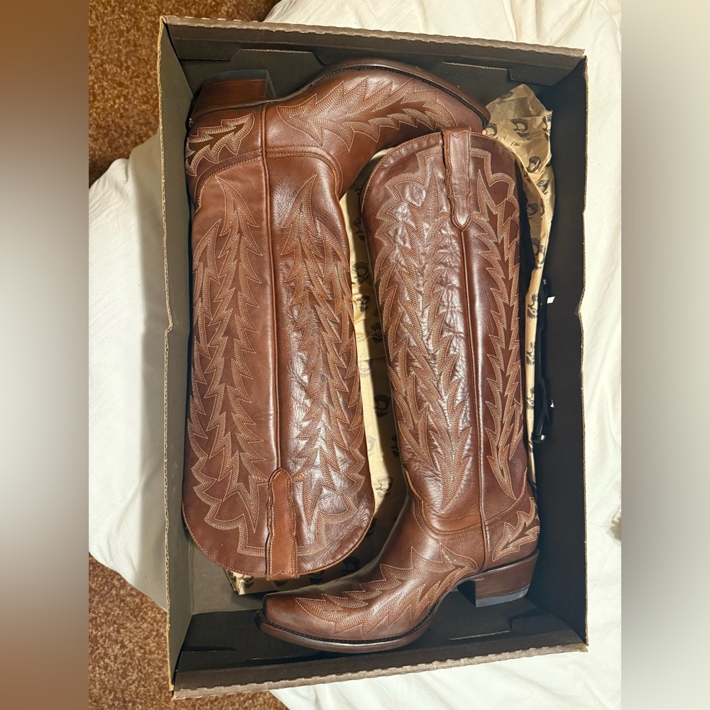 Brown Leather Western Boots